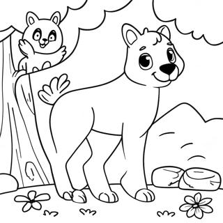 Makhluk Hutan Yang Bermain Halaman Mewarnai 80567-22483