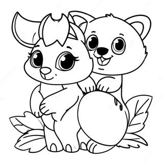 Halaman Mewarnai Hewan Hutan Bayi Yang Menggemaskan 80569-22490