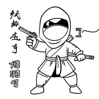 Halaman Mewarnai Ninja Mata Mata 80719 22595