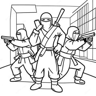 Halaman Mewarnai Ninja Mata Mata 80719 22596