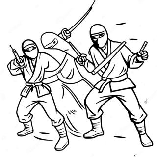Halaman Mewarnai Petualangan Ninja Mata-Mata Berwarna-Warni Halaman Mewarnai