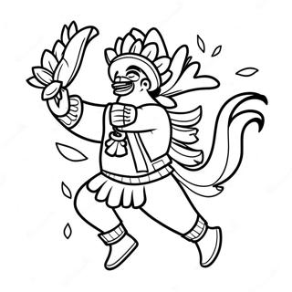 Halaman Mewarnai Peso Pluma Menari Di Atas Bunga 80980 22805