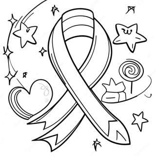 Halaman Mewarnai Perayaan Minggu Pita Merah Yang Berwarna Warni 81054 22859