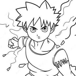 Halaman Mewarnai Killua Zoldyck Dengan Petir 81107-22901