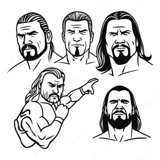 Halaman Mewarnai Superstar Wwe Dalam Aksi 81133 22922