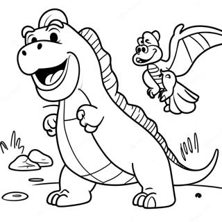 Halaman Mewarnai Barney Rubble Dan Dino 81210-22982