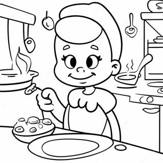 Halaman Mewarnai Wilma Flintstone Memasak 81211-22985