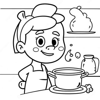 Halaman Mewarnai Wilma Flintstone Memasak 81211-22986