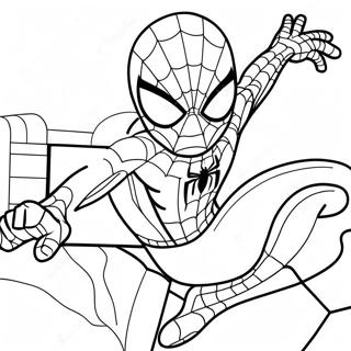 Gambar Spiderman Dan Hello Kitty Halaman Mewarnai