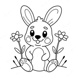 Halaman Mewarnai Spring Bonnie Yang Imut Dengan Bunga 81339 23080