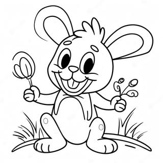 Gambar Mewarnai Spring Bonnie Ceria Dengan Telinga Kelinci 81342 23089