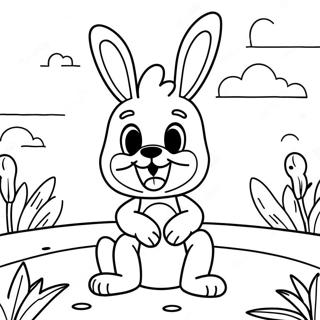 Gambar Mewarnai Spring Bonnie Ceria Dengan Telinga Kelinci 81342 23092