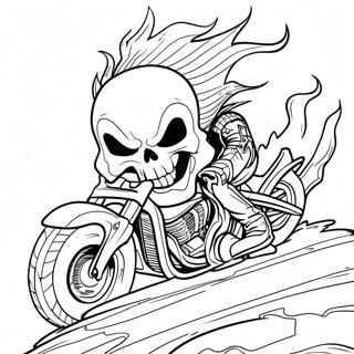 Halaman Mewarnai Ghost Rider 81440-23154