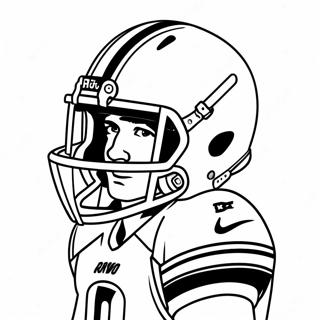 Halaman Mewarnai Joe Burrow Dengan Helm 81469-23188