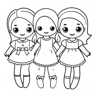 Halaman Mewarnai Boneka Kertas Lucu 81519 23223