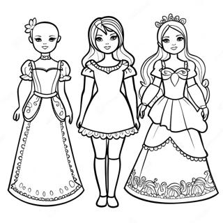 Halaman Mewarnai Boneka Kertas Fantasi 81520-23225