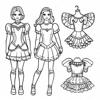 Halaman Mewarnai Boneka Kertas Fantasi 81520-23226