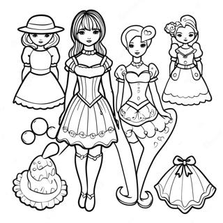 Halaman Mewarnai Boneka Kertas Fantasi 81520-23227