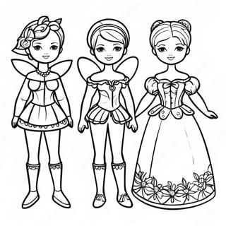 Halaman Mewarnai Boneka Kertas Fantasi 81520-23228