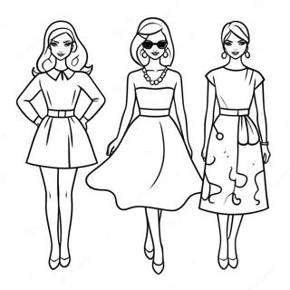 Halaman Mewarnai Boneka Kertas Bergaya 81521-23230