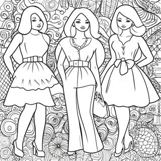 Halaman Mewarnai Boneka Kertas Bergaya 81521-23232