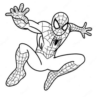 Halaman Mewarnai Spiderman Dengan Kostum Ikoniknya 81674 23343