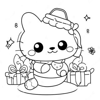 Natal Sanrio Halaman Mewarnai