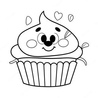 Halaman Mewarnai Muffin Bluey Yang Ceria 81802-23443