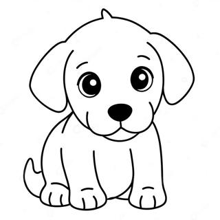 Halaman Mewarnai Anak Anjing Labrador Yang Imut 81983-23581