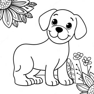 Halaman Mewarnai Anak Anjing Labrador Yang Imut 81983-23582