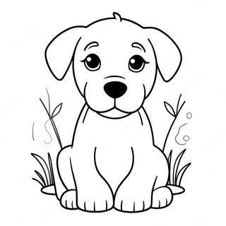 Halaman Mewarnai Anak Anjing Labrador Yang Imut 81983-23583