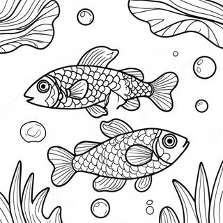 Halaman Mewarnai Ikan Kolam Yang Berwarna Warni 82111-23681