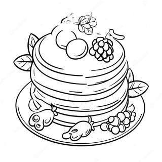 Halaman Mewarnai Pancake Empuk Dengan Buah Berry 82136-23700