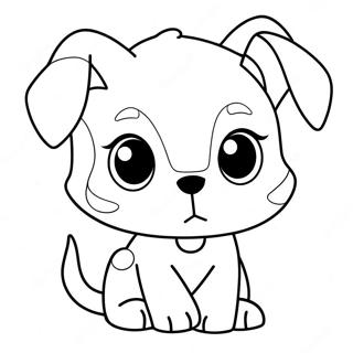 Halaman Mewarnai Anjing Lps Yang Menggemaskan 82421-23954