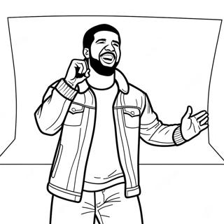 Halaman Mewarnai Drake Bernyanyi Di Panggung 82445-23969