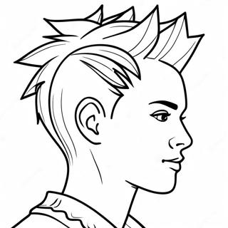 Gambar Mewarnai Rambut Pendek Berduri 82601-24094