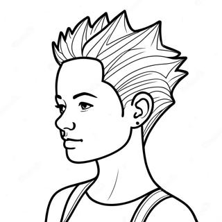 Gambar Mewarnai Rambut Pendek Berduri 82601-24095