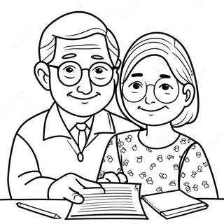 Halaman Mewarnai Hari Kakek Nenek Yang Menghangatkan Hati 82675-24147