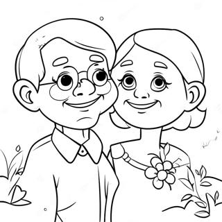 Halaman Mewarnai Hari Kakek Nenek Yang Lucu 82676 24151