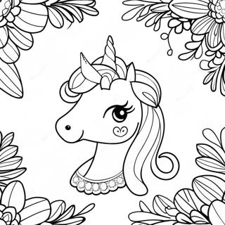 Halaman Mewarnai Putri Unicorn Berkilau 82882-24305