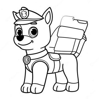 Halaman Mewarnai Chase Paw Patrol 828-904