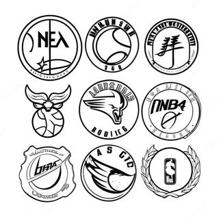 Halaman Mewarnai Logo Tim Nba Yang Berwarna Warni 83037-24425