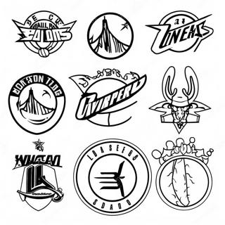 Halaman Mewarnai Logo Tim Nba Yang Berwarna Warni 83037-24427