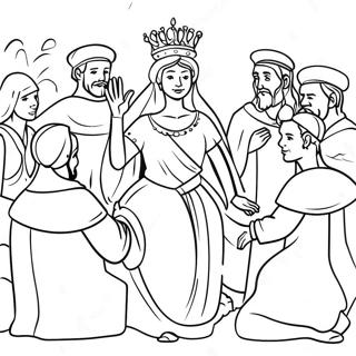 Halaman Mewarnai Ratu Esther Menyelamatkan Rakyatnya 83140-24514