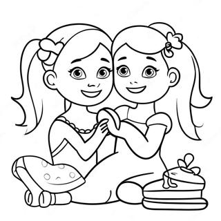 Halaman Mewarnai Ibu Dan Anak Perempuan Yang Ceria 83318 24650