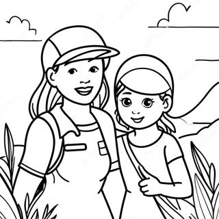 Halaman Mewarnai Ibu Dan Anak Perempuan Yang Petualang 83319 24654