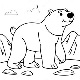 Halaman Mewarnai Beruang Kutub Yang Ceria 83575 24857