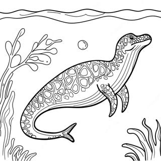 Gambar Mewarnai Mosasaurus Yang Berenang Di Laut 83804 25031