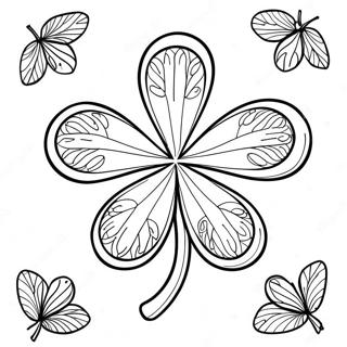 Halaman Mewarnai Semanggi Empat Daun Yang Beruntung 83881 25092