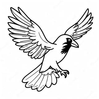 Halaman Mewarnai Gagak Megah Dalam Penerbangan 84418 25511